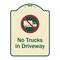 Signmission Designer Series-No Trucks In Driveway With Graphic Tan & Green, 24" x 18", TG-1824-9810 A-DES-TG-1824-9810 - alternate 1
